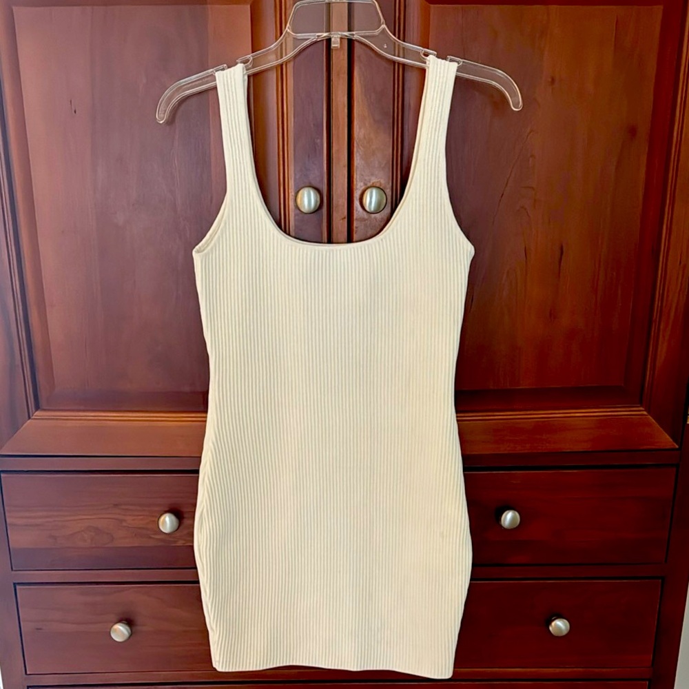 PRINCESS POLLY Ribbed Mini Dress Size S/M.